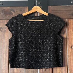 Zara Sequin Knit Top